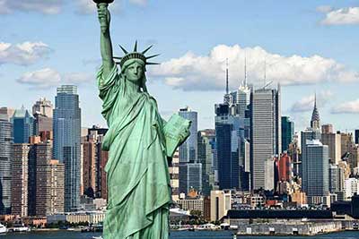 Statue of Liberty and New York City skyline